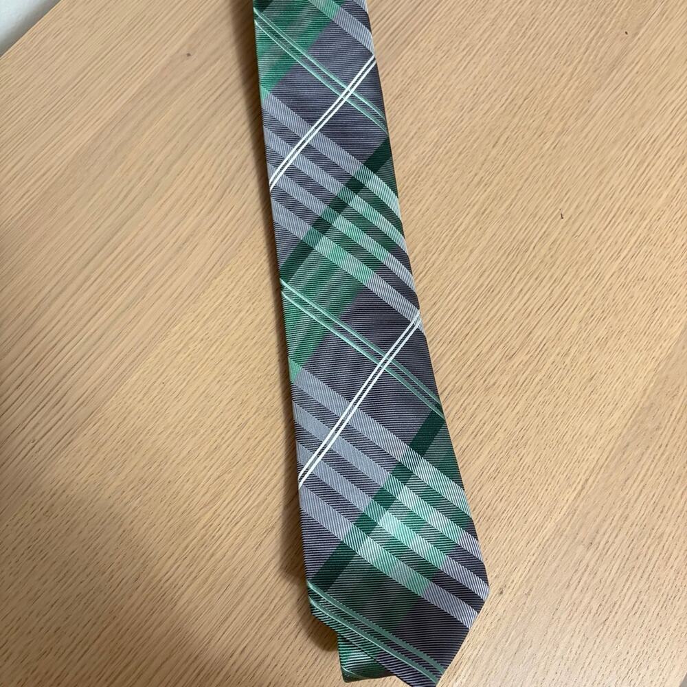 Geoffrey Beene Green Men's Neck Tie One Size